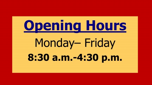 Opening Hours | Office of Student Financing