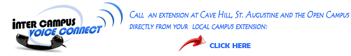 Call Extensions at Cave Hill, St. Augustine and Open Campus from your local campus extension