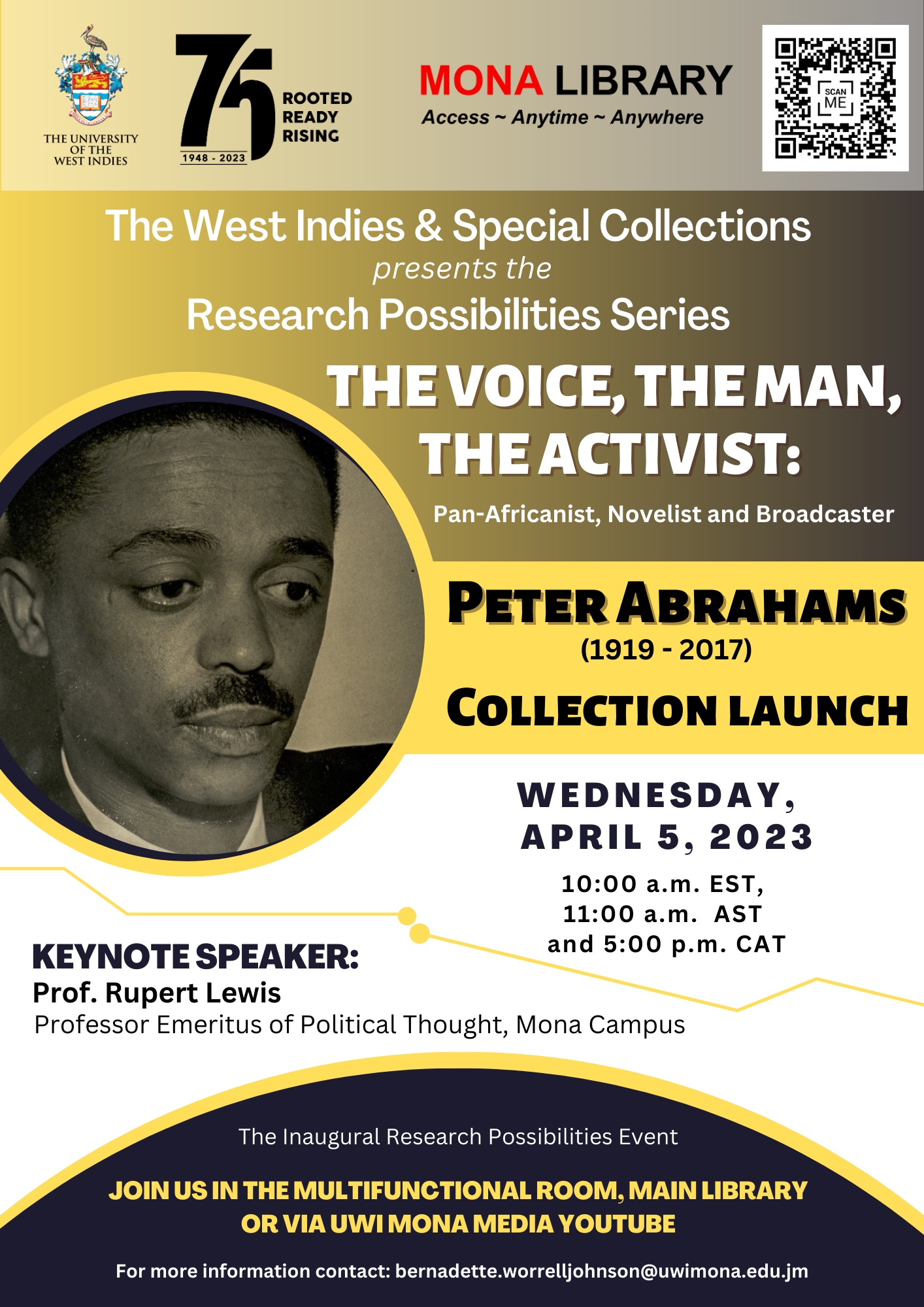 Peter Abrahams Collection Launch: The Voice, The Man and the Activist