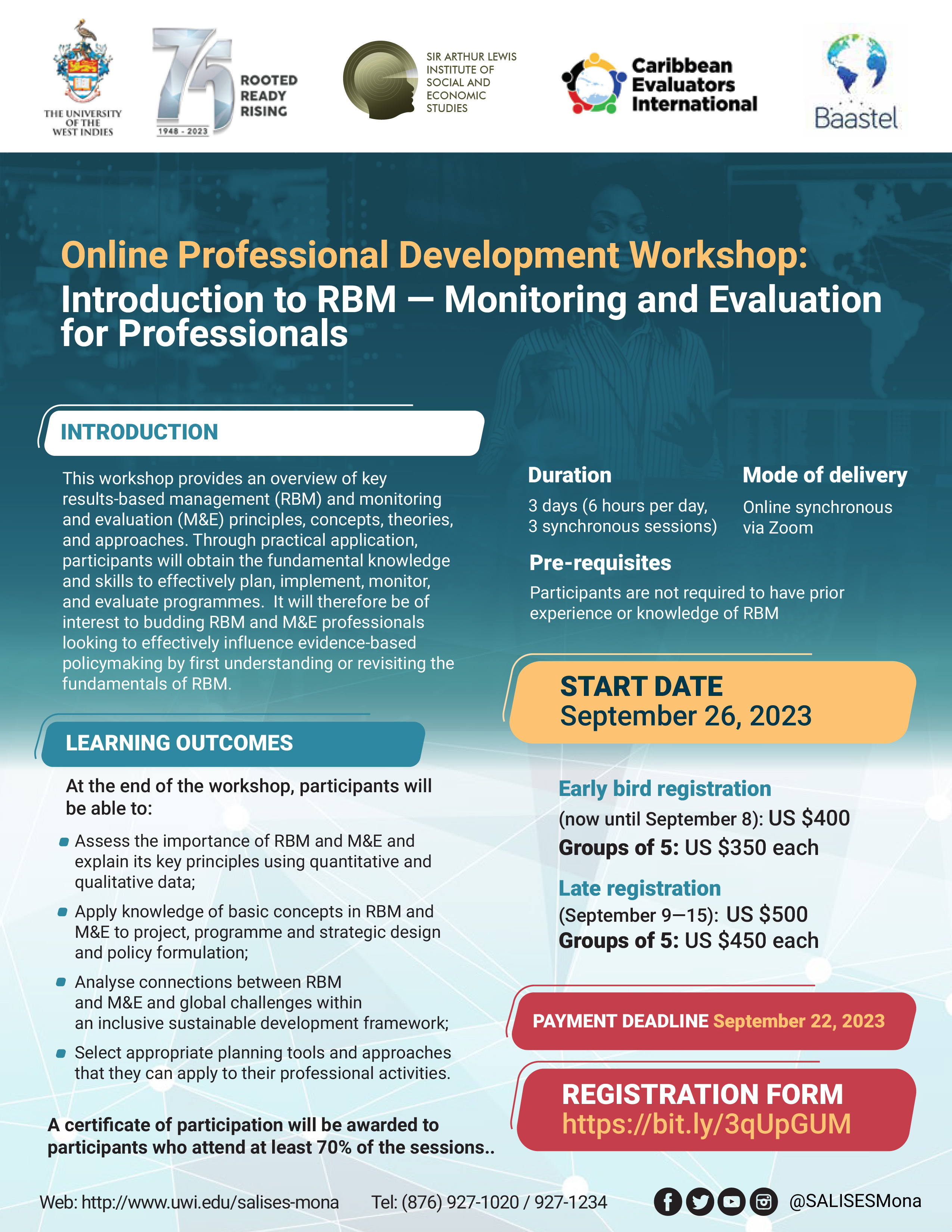 Online Professional Development Workshop: Introduction to RBM — Monitoring and Evaluation for Professionals