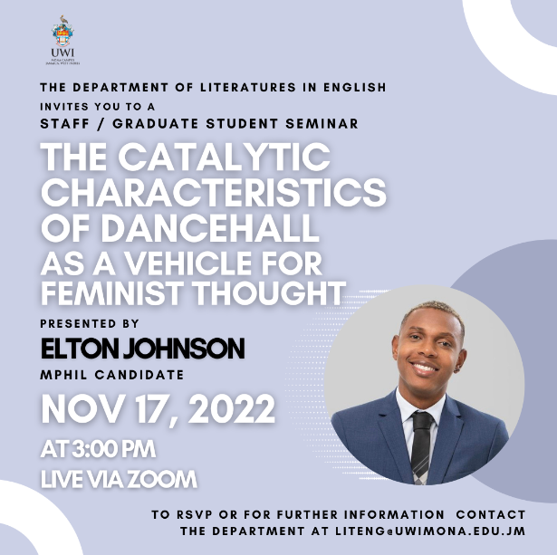Virtual Staff/Graduate Seminar | Mr. Elton Johnson