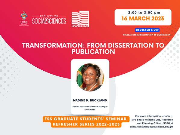 FSS Graduate Seminar - Transformation: From Dissertation to Publication