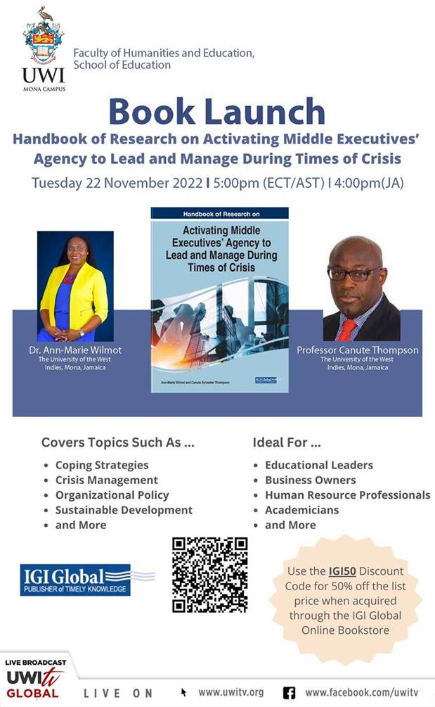 SAVE THE DATE | Book Launch: Handbook of Research on Activating Middle Executives' Agency to Lead and Manage During Times of Crisis