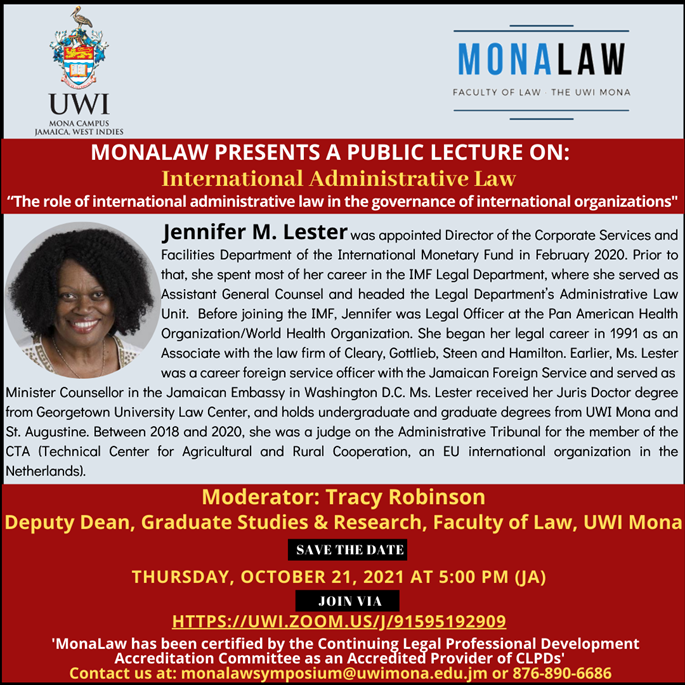 Reminder Invitation: MonaLaw Virtual Public Lecture on International Administrative Law 