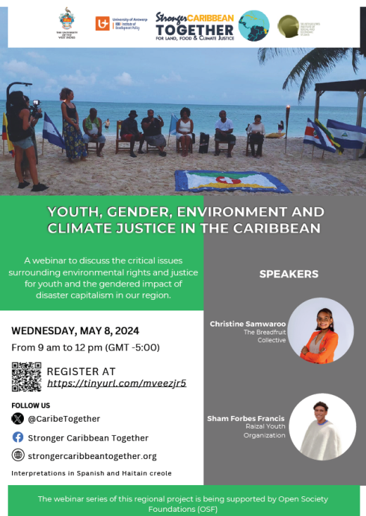 Youth, Gender, Environment and Climate Justice in the Caribbean - Disaster Capitalism Webinar 