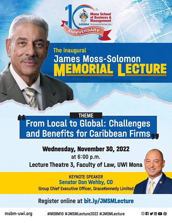The inaugural James Moss-Solomon Memorial Lecture