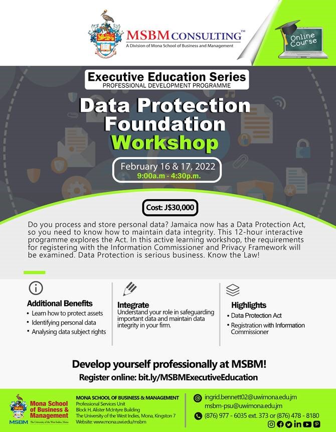 MSBM Executive Education Course - Data Protection Foundation Workshop