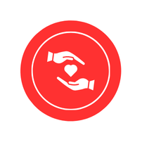 Hands surrounding a heart Icon