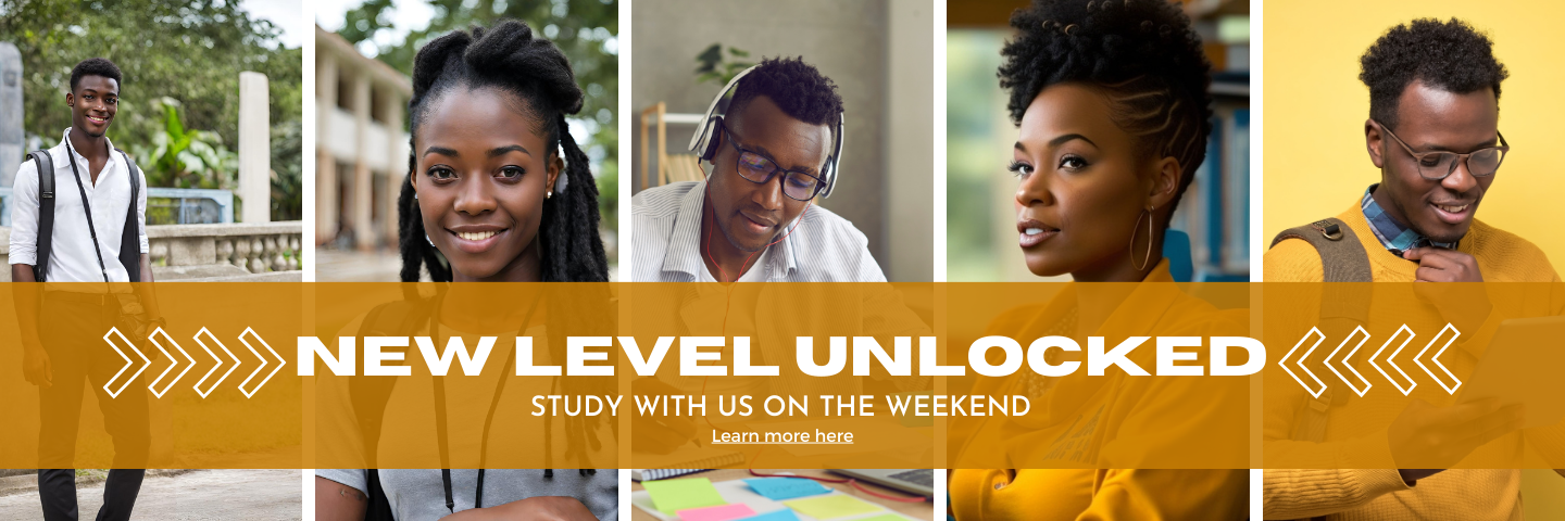 New Level Unlocked. Study wiith us on the weekend. Click here for more information.