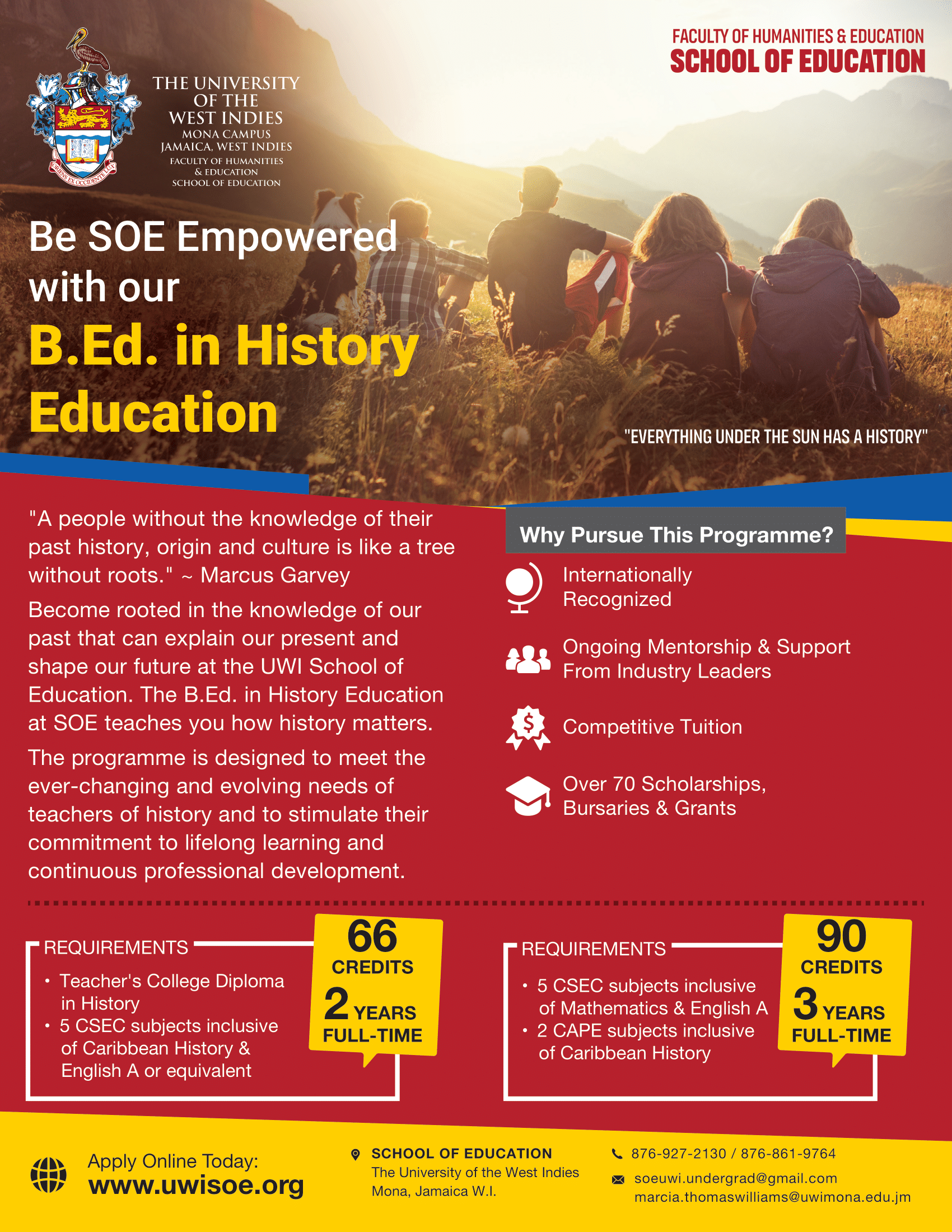 B.Ed History - UWI SOE - Flyer