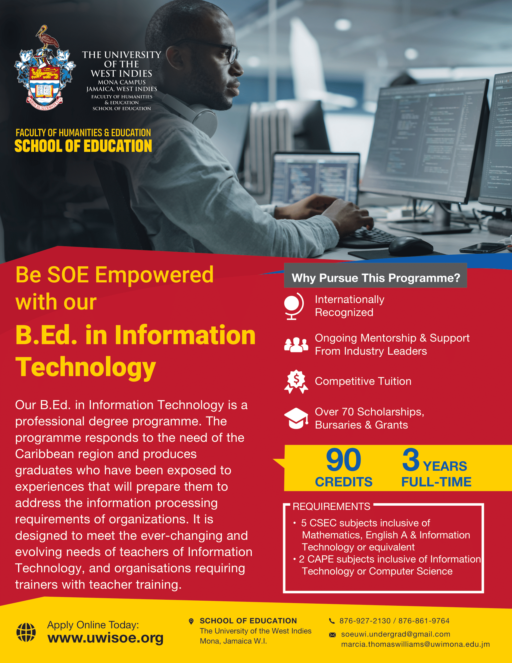 B.Ed IT - UWI SOE - Flyer