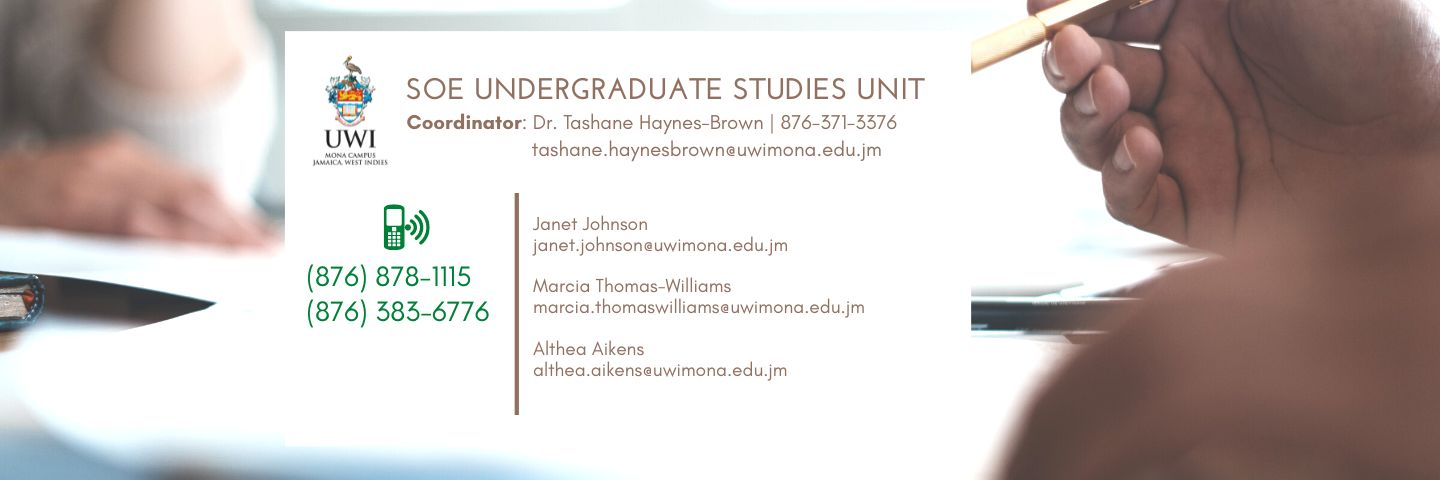 SOE Undergraduate Unit contact information