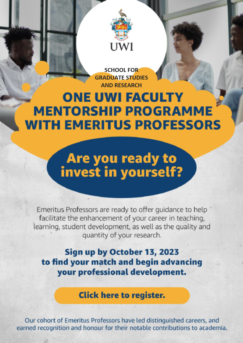 One UWI Faculty Mentorship Programme With Emeritus Professors